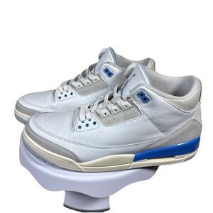 Air Jordan 3 Retro Shoes Sneakers Summit White Hydrogen Blue Size 13 CT8532 101